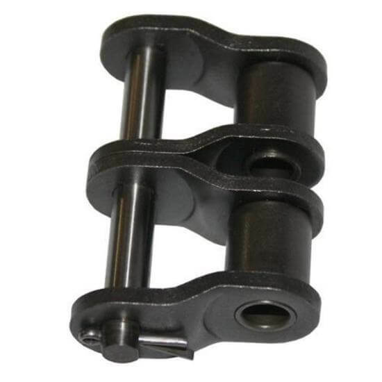 06B-2-A Half Link 3/8" pitch duplex roller chain half single crank link Thumbnail