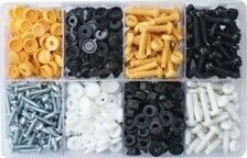 AT86 Assorted Number Plate Fasteners 300 Various Types BZP Thumbnail