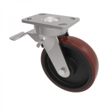 BZK200PTBJSWB 200mm Castor Heavy Duty General Purpose steel castors available with either top plate or bolt hole fittings Thumbnail