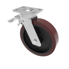BZK250PTBJSWB 250mm Castor Heavy Duty General Purpose steel castors available with either top plate or bolt hole fittings Thumbnail