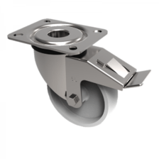 BZMM125PLBSWB 125mm Castor Medium Duty General Purpose castors available with either top plate or bolt hole fittings Thumbnail