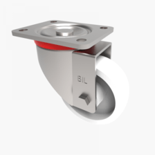 BZP125NYB 125mm Castor Heavy Duty General Purpose steel castors with top plate fittings Thumbnail