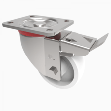 BZP125NYBSWB 125mm Castor Heavy Duty General Purpose steel castors with top plate fittings Thumbnail