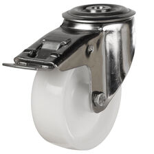 SSMM80NYBH12SWB 80mm Stainless Castor Medium Duty General Purpose stainless steel castors available with either top plate or bolt hole fittings Thumbnail