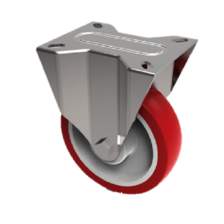 SSMMF100NP 100mm Stainless Castor Medium Duty General Purpose stainless steel castors with top plate fittings Thumbnail